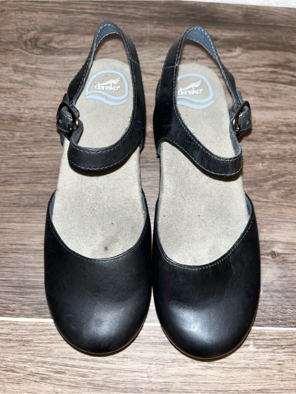 Dansko Sam black soft full grain Mary Jane shoes